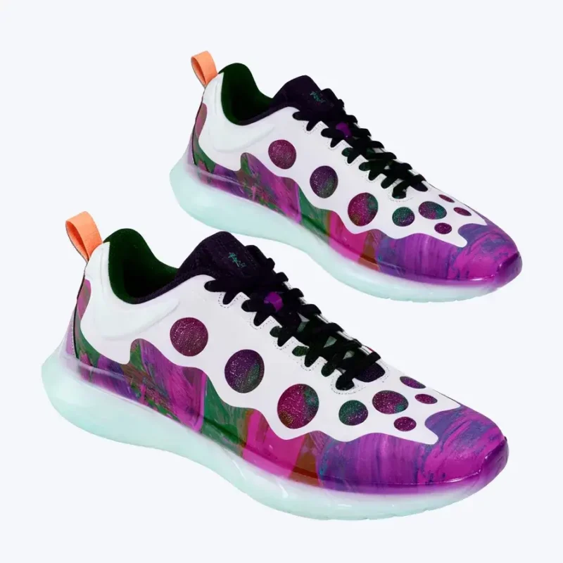 Multicolored creative sneaker bright joyful
