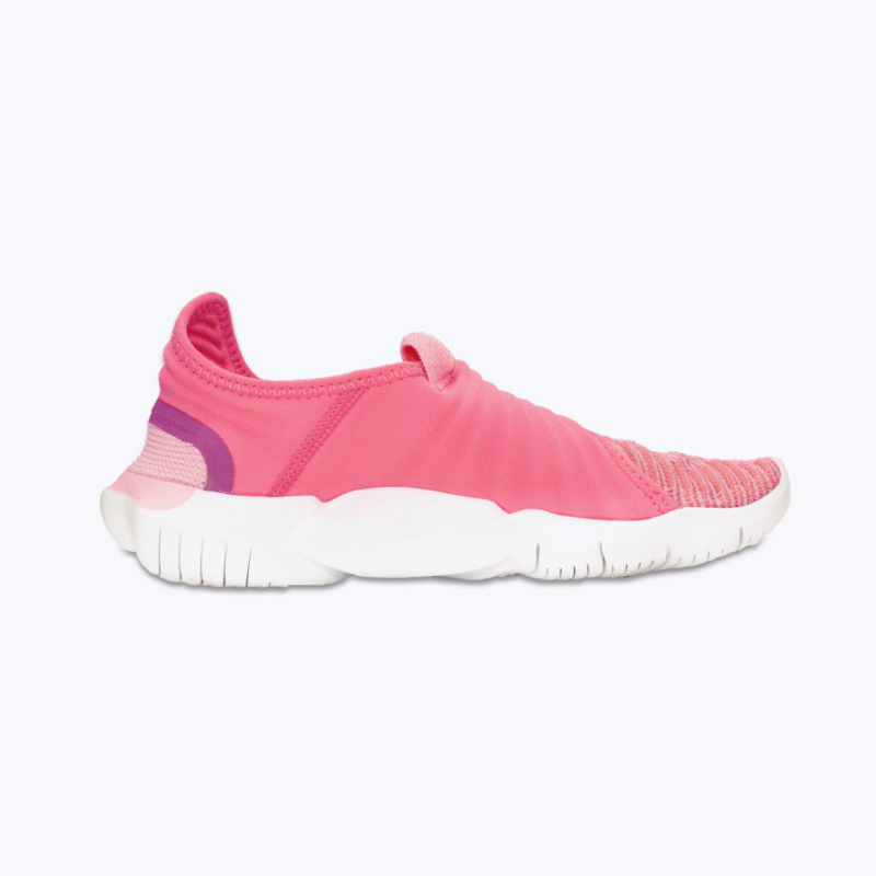 One pink sneaker shoe isolated white