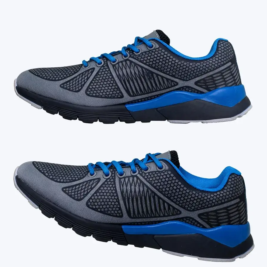 Sneakers black blue sport shoes